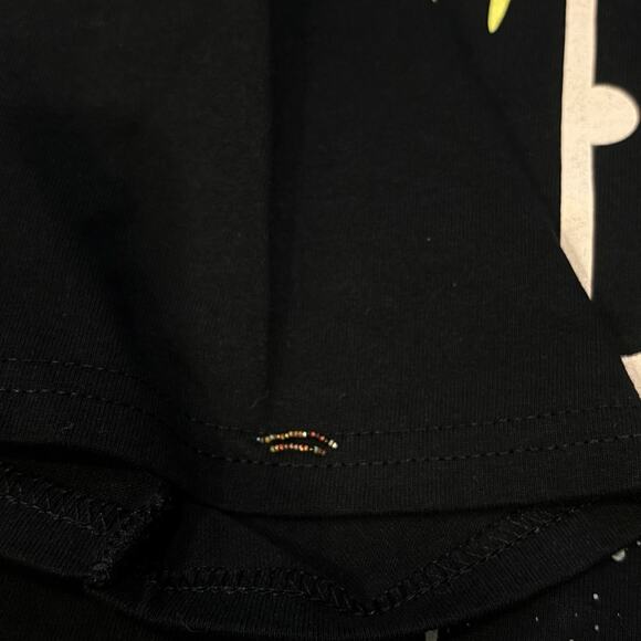 Glass Cypress Black Tee L'Entranger Skull Back Graphic Beads Small NWOT - Picture 8 of 13